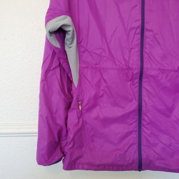 Marmot Windbreaker Rain Jacket Women M Full Zip Trail Wind Hoody Hiking Packable - Picture 2 of 16